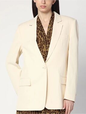 Stella McCartney SS21 Butter Yellow Single Button Tailored Blazer IT 34, US 0